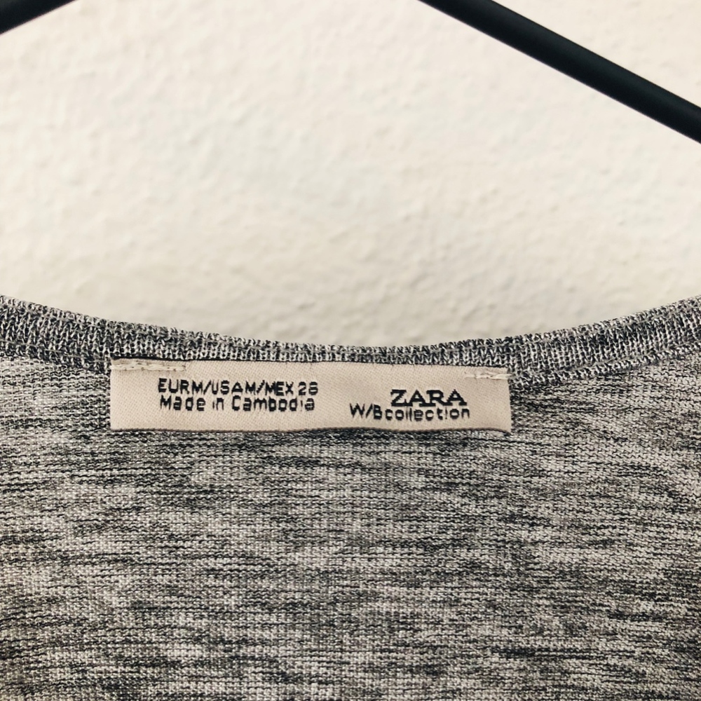 Zara Grey Tunic T-Shirt M - Picture 3 of 5